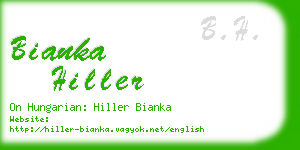 bianka hiller business card